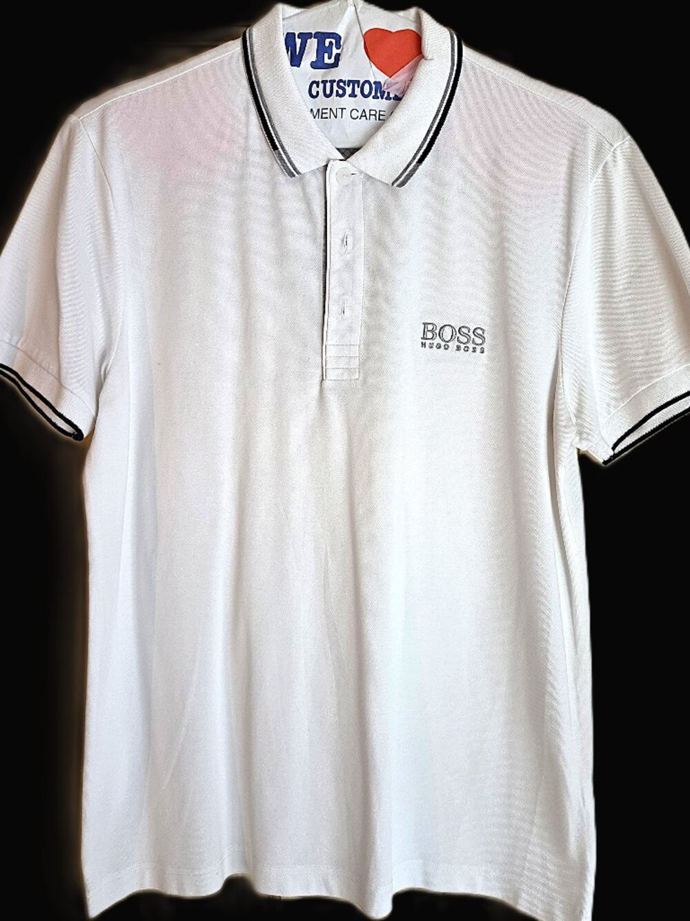 Hugo Boss Men’s White Polo Shirt – Regular Fit – Mint Condition